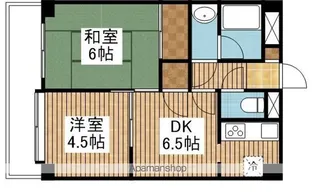 ダイアパレス本町第2【404号室】の間取り