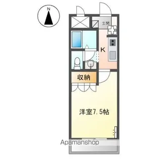エトワール大開【1階】の間取り