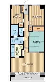 アジュール南まきが原【7階】の間取り