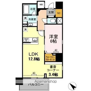 ウィスタリア レジデンス 博多【11階】の間取り