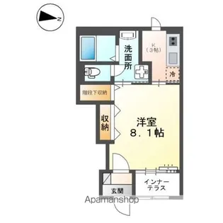 (仮)薊野東町アパート【1階】の間取り