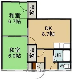 西浦アパート【201号室】の間取り