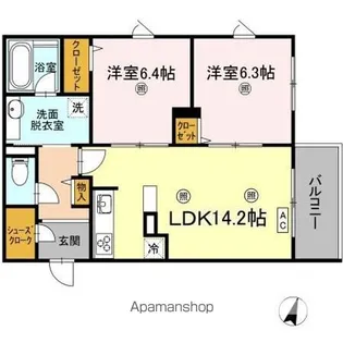 SHALLOW GARDEN A棟【5階】の間取り