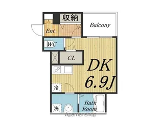 ハーモニーテラス三津屋南【1階】の間取り