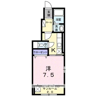 香川県善通寺市原田町【アパート】の間取り