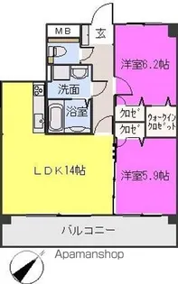 ジュネス高取【3階】の間取り