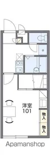 レオパレスメルベーユ 昭和Ⅱ【108号室】の間取り