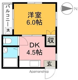 リバープール鷹匠【2階】の間取り