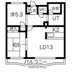 アーク千歳【2階】の間取り