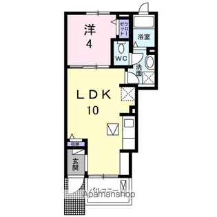 メゾンドゥ SOLEIL【1階】の間取り