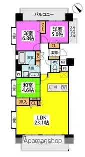モントーレ博多駅南ガーデンコート【12階】の間取り