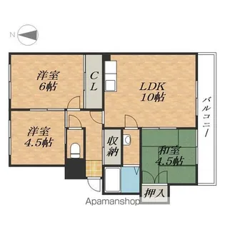 コーポすずき【2階】の間取り