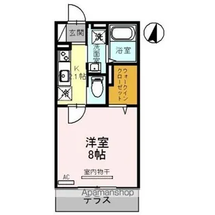 ル・ベリエ【110号室】の間取り