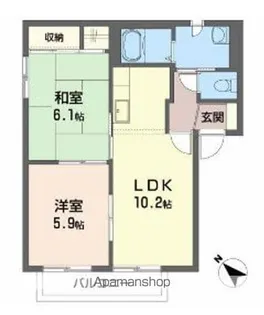 カステーロ才天【101号室】の間取り