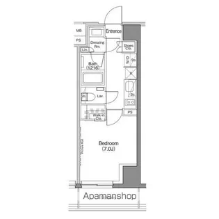 ザ・パークハビオ神楽坂香月【1階】の間取り