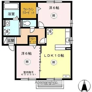 プラム F棟【2階】の間取り