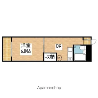 1DKの間取り画像