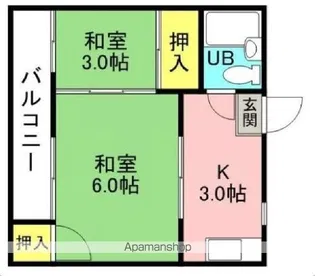 第2松岡ハイツ【102号室】の間取り