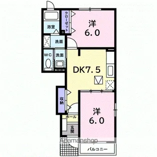 シュトラウス【1階】の間取り