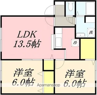 セジュールB棟【1階】の間取り