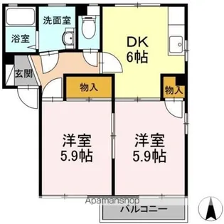 メイゾンアプリコット A【1階】の間取り