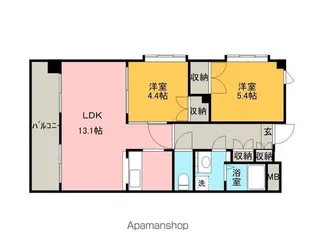中ノ坂レジデンス【8階】の間取り