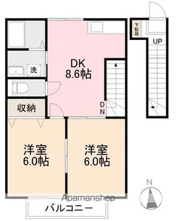 LUCCA KITAMINAMI【201号室】の間取り