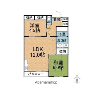 ヴィラ高島【302号室】の間取り