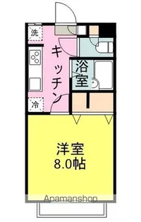 コーポバーディーⅡ【1-B号室】の間取り