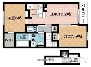 マイン フリーデン【2階】の間取り