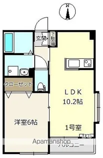シャルマンドミール【201号室】の間取り