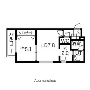 ヴェリテ円山神宮【2階】の間取り