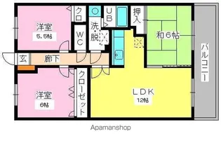 ファミーユ博多の森【2階】の間取り