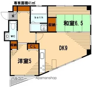 ベイシーガル横浜【203号室】の間取り