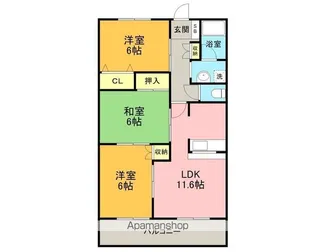 アーバン西岡崎【502号室】の間取り