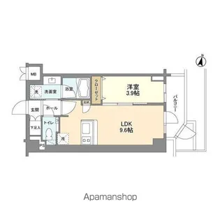スタイリオ渋谷南平台【101号室】の間取り