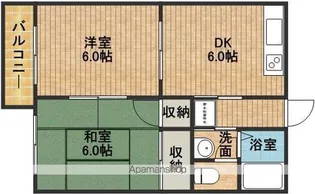 2DKの間取り画像