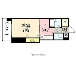 クロスステージ大濠【4階】の間取り