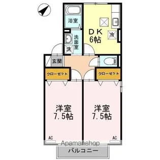 セジュールオカジマ【1階】の間取り