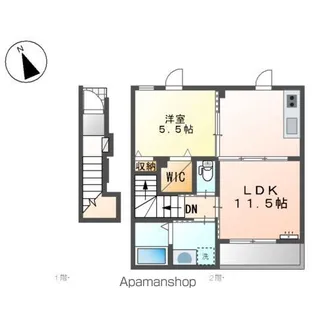 焼権【205号室】の間取り