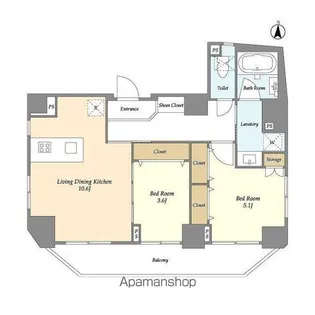 THE COTEAU SHINーNAKANO【5階】の間取り