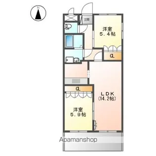 モン・プレージ【1階】の間取り