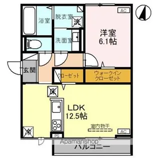 DーROOM ヴェルザンディ【1階】の間取り