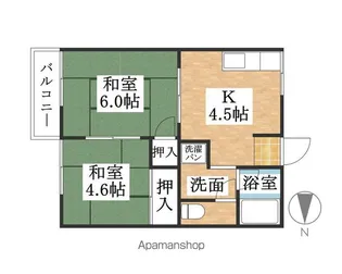 コーポ恵【203号室】の間取り