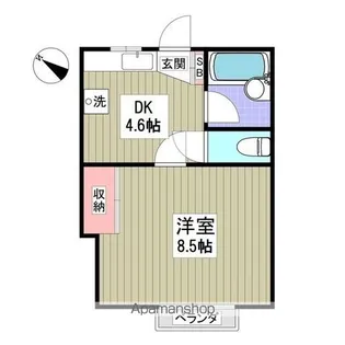 スカイハイツC【1階】の間取り