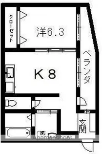エスティント【3-B号室】の間取り