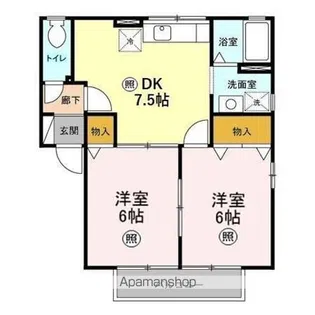 ミルキーウェイ A【1階】の間取り