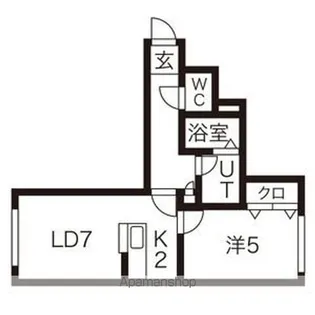 ドリームハウス月寒【206号室】の間取り