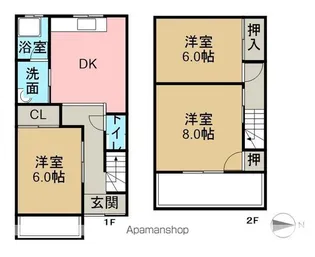 メゾン近藤【D号室】の間取り