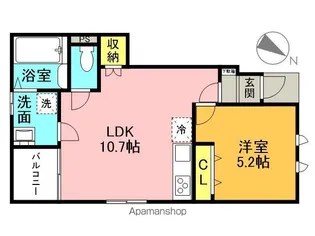 TORRIE幸町 B棟【101号室】の間取り
